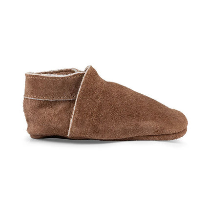 Baby Dutch Babyslofjes Uni Dark Brown Suède - Baby Dutch - Babywinkel - 8719558440856