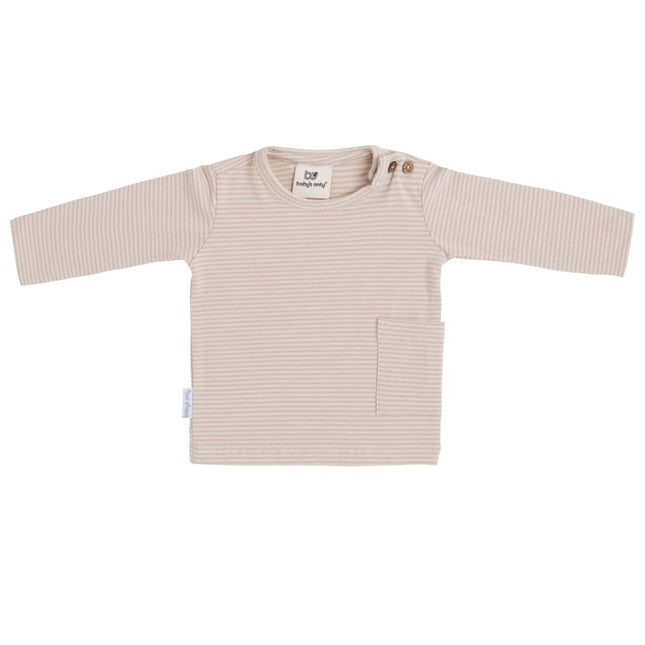 Baby's Only Baby Shirt Stripe Oud Roze - Baby's Only - Babywinkel - 8720791356743