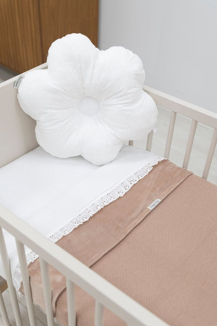 Baby's Only Ledikantlaken Calm Wit met Ruffle koop je bij Babywinkel