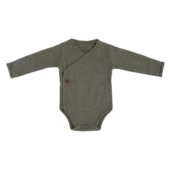 Baby's Only Romper Lange Mouw Melange Khaki - Baby's Only - Babywinkel - 8720512362473