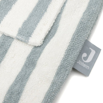 Badjas Stripe Terry - Sea Green - GOTS - Babywinkel - 060 - 808 - 68085