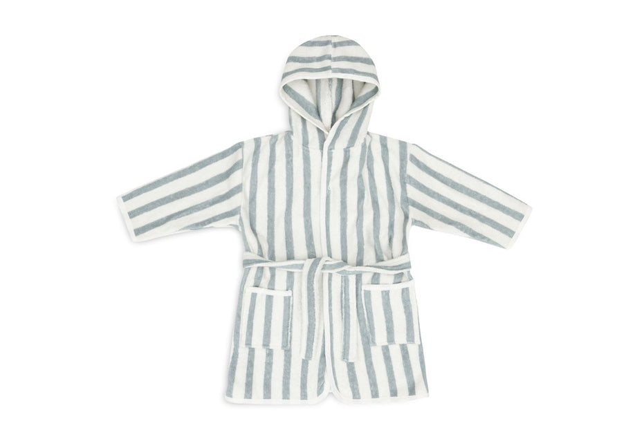 Jollein Badjas Baby Stripe Terry - Sea Green - Gots koop je bij Babywinkel