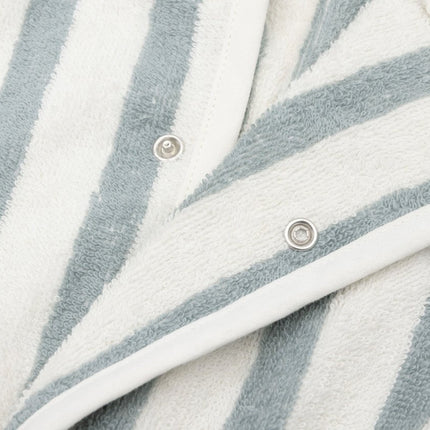 Badjas Stripe Terry - Sea Green - GOTS - Babywinkel - 060 - 808 - 68085