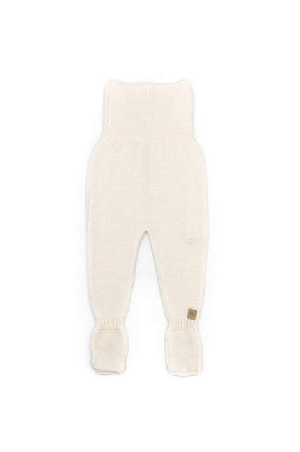 Bamboom Baby Broekje Met Voetjes Knitted Wit koop je bij Babywinkel