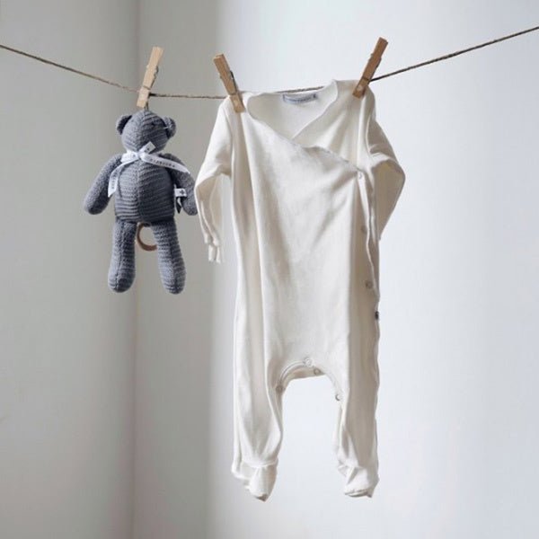 Bamboom Boxpakje Met Voetjes Grijs/Ivoor koop je bij Babywinkel