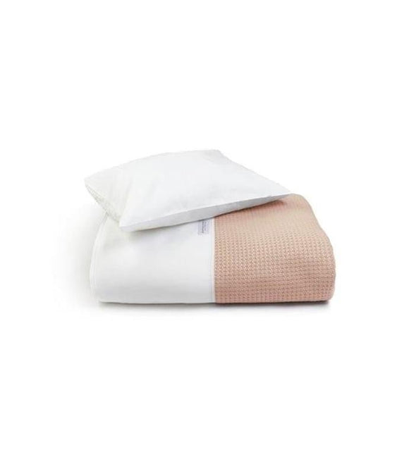 Bamboom Dekbedovertrek Soft Stone Soft Pink 100x140cm koop je bij Babywinkel