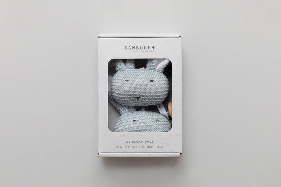 Bamboom Knuffel Met Clip Licht Blauw koop je bij Babywinkel