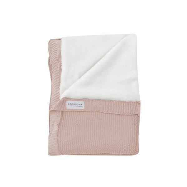 Bamboom Wiegdeken Gebreid Dubbel Badstof Roze 75x100cm - Bamboom - Babywinkel - 8053306058529