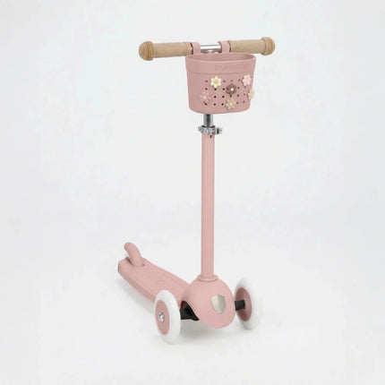 Banwood Kinderstep- en Fietsmandje Pin & Ride Dusty Rose koop je bij Babywinkel