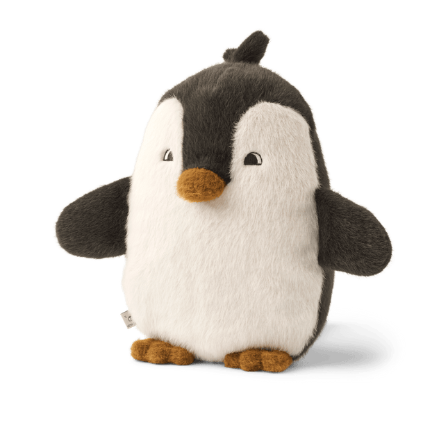 Liewood Knuffel Berto Penguin Tedy Sandy/ Dark Grey koop je bij Babywinkel