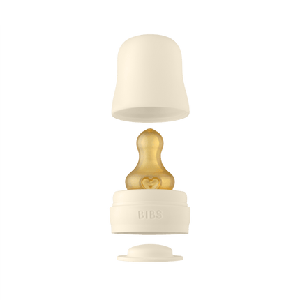BIBS Babyfles Glas 110ml Ivory - BIBS - Babywinkel - 5713795220885