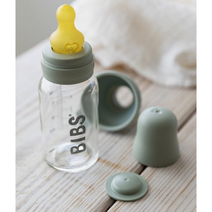 BIBS Babyfles Glas 110ml Sage - BIBS - Babywinkel - 5713795220908