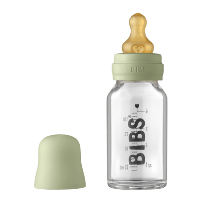 BIBS Babyfles Glas 110ml Sage - BIBS - Babywinkel - 5713795220908