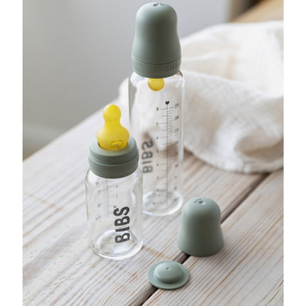 BIBS Babyfles Glas 225ml Ivory - BIBS - Babywinkel - 5713795220915