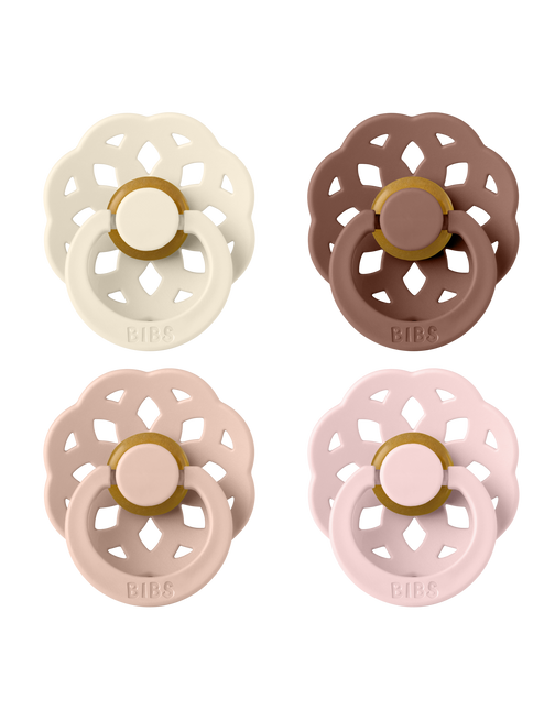 <tc>BIBS</tc> <tc>Schnuller</tc> Größe 1 Boheme Ivory/Blush/Woodchuck/Blossom 4St
