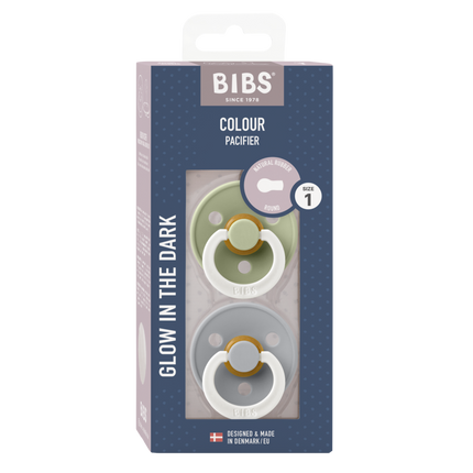 BIBS Speen Maat 1 Sage Night/Cloud Night 2st - BIBS - Babywinkel - 5713795198948