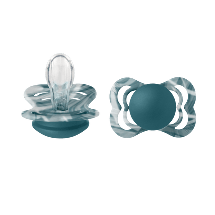 BIBS Speen Maat 1 Silicone Supreme Forest Lake White/Forest Lake White 2st koop je bij Babywinkel