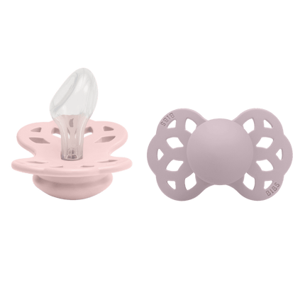 BIBS Speen Maat 2 Silicone Anatomical Blossom/Dusky Lilac 2st - BIBS - Babywinkel - 5713795243723