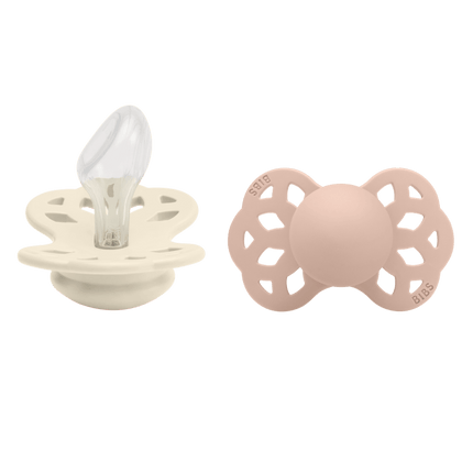 BIBS Speen Maat 2 Silicone Anatomical Ivory/Blush 2st - BIBS - Babywinkel - 5713795243648