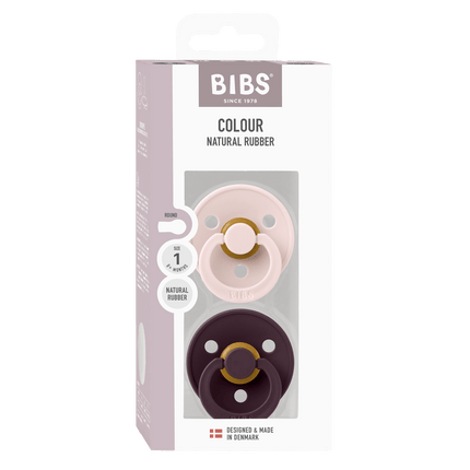 BIBS Spenen Colour 2 PACK Petal/Plum Maat 2 koop je bij Babywinkel