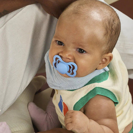 BIBS Spenen Maat 2 Supreme Siliconen Vanilla/Sky Blue 2st koop je bij Babywinkel