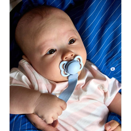BIBS Spenen Maat 2 Supreme Siliconen Vanilla/Sky Blue 2st koop je bij Babywinkel