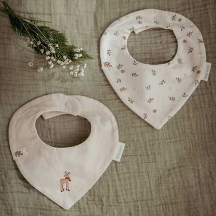 2er-Pack Bandana-Lätzchen Little Christmas