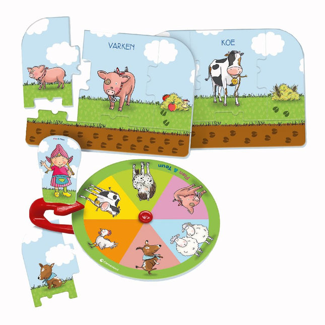 Clementoni Puzzel Spel Fien En Teun Op De Boerderij 24St koop je bij Babywinkel
