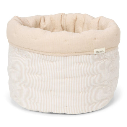 Little Dutch Commodemandje Pure Soft Beige Stripe koop je bij Babywinkel