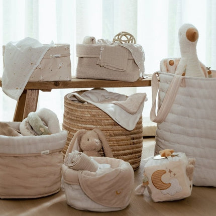 Little Dutch Commodemandje Pure Soft Beige Stripe koop je bij Babywinkel