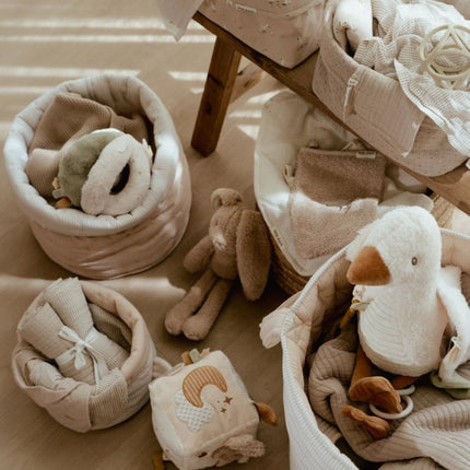 Little Dutch Commodemandje Pure Soft Beige Stripe koop je bij Babywinkel