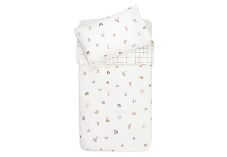 Dekbedovertrek met sloop 100x140cm - Animal Friends - Babywinkel - 8717329399945