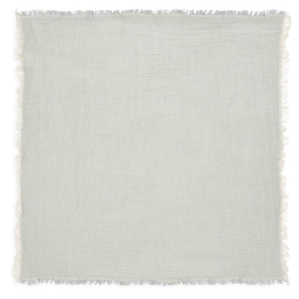 Deken Ledikant 120x120cm Fringe Stripe - Sea Green/Ivory - GOTS - Babywinkel - 8717329393790