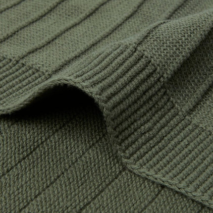 Deken Wieg 75x100cm Pure Knit Leaf Green - GOTS - Babywinkel - 8717329370524