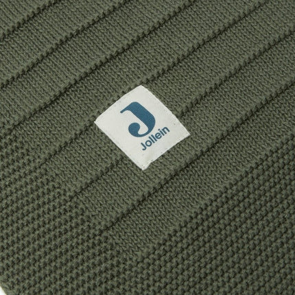 Deken Wieg 75x100cm Pure Knit Leaf Green - GOTS - Babywinkel - 8717329370524
