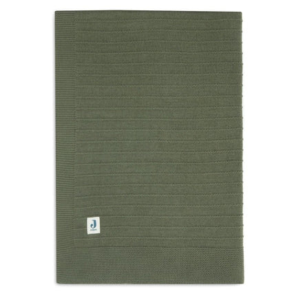 Deken Wieg 75x100cm Pure Knit Leaf Green - GOTS - Babywinkel - 8717329370524
