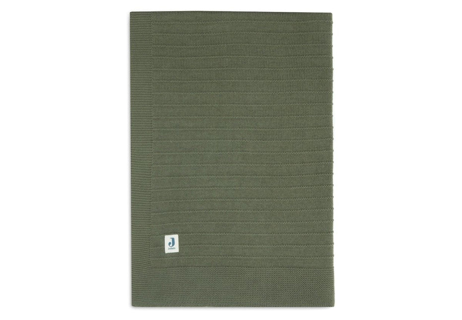 Deken Wieg 75x100cm Pure Knit Leaf Green - GOTS - Babywinkel - 8717329370524