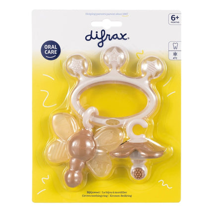 Difrax Bijtring Bijtjuweel Bruin - Difrax - Babywinkel - 8711736930371