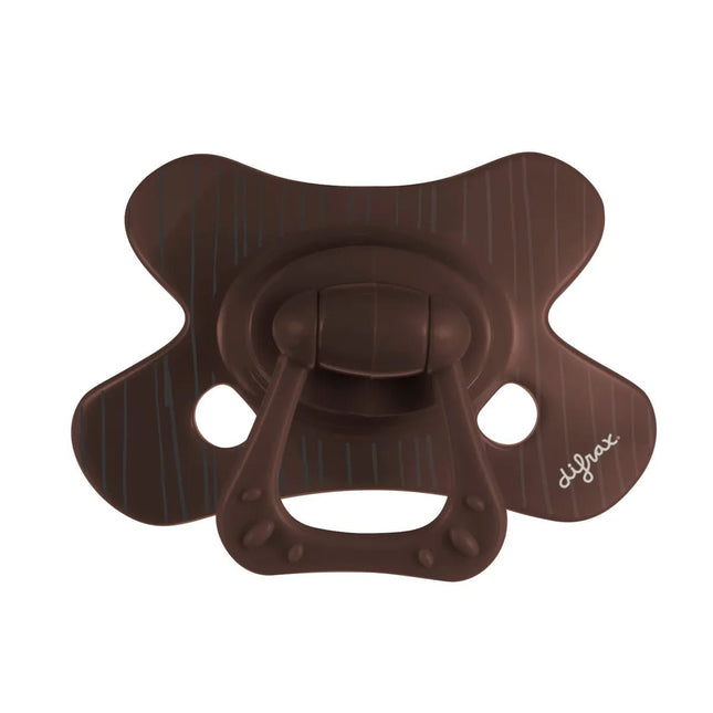 Difrax Fopspeen Naturel 18m Chocolate Lines - Babywinkel - 8711736996667