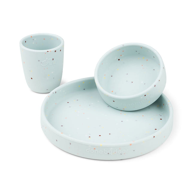 Done by Deer Kinderservies Set Confetti Blue 3st koop je bij Babywinkel