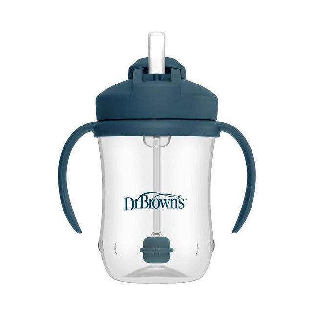 Dr. Brown's Baby's Eerste Rietjesbeker Blauw 270ml koop je bij Babywinkel