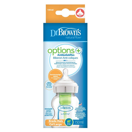 Dr. Brown's Options + Brede Halsfles 150ml - Dr. Brown's - Babywinkel - 072239317884