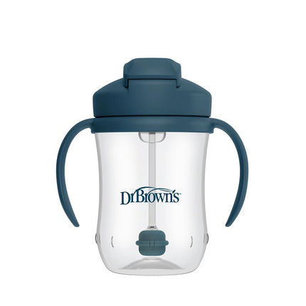 <tc>Dr. Brown's</tc> Babys erster Trinkbecher mit Strohhalm, blau, 270 ml