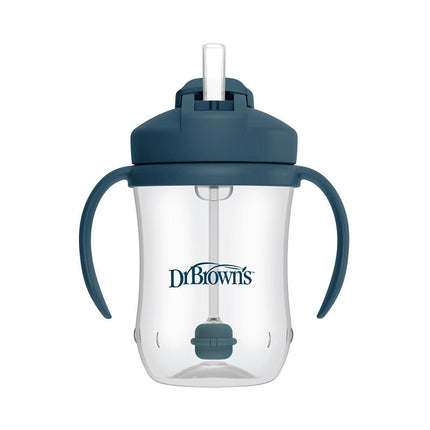 <tc>Dr. Brown's</tc> Babys erster Trinkbecher mit Strohhalm, blau, 270 ml