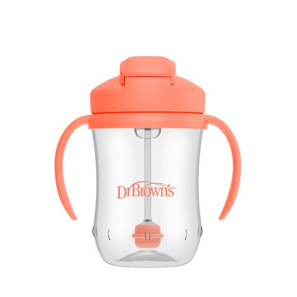 <tc>Dr. Brown's</tc> Babys erster Trinkbecher mit Strohhalm, Coral, 270 ml