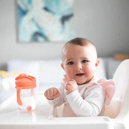 <tc>Dr. Brown's</tc> Babys erster Trinkbecher mit Strohhalm, Coral, 270 ml