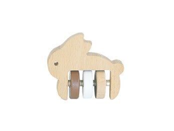 Eco Friendly Wooden Rabbit Rattle - Babywinkel - 8711811113422