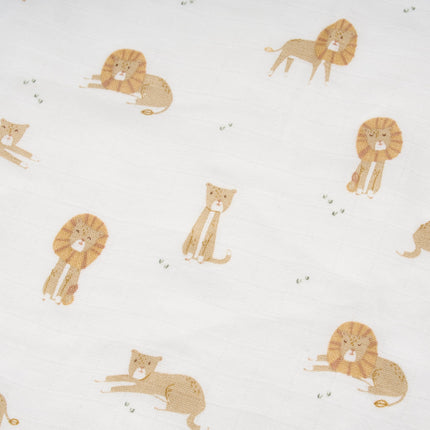 Little Dutch Spannbetttuch für Babybett „Safari Leo“