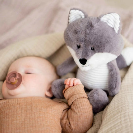 Flow Amsterdam Knuffel met Hartslag Robin Vosje Grijs - Flow Amsterdam - Babywinkel - 8720726529020