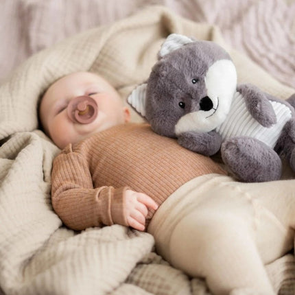 Flow Amsterdam Knuffel met Hartslag Robin Vosje Grijs - Flow Amsterdam - Babywinkel - 8720726529020